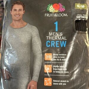 Fruit of the Loom Men's Thermal Knit Crew Shirt, XL NWT